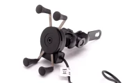 Uchwyt motocyklowy na telefon z ładowarką RAM L-metal USB - BT153