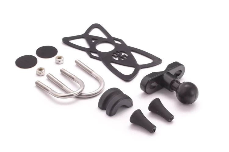 Uchwyt motocyklowy na telefon z ładowarką RAM L-metal USB - BT153