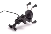 Uchwyt motocyklowy na telefon z ładowarką RAM L-metal USB - BT153
