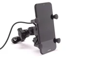 Uchwyt motocyklowy na telefon z ładowarką RAM L-metal USB - BT153