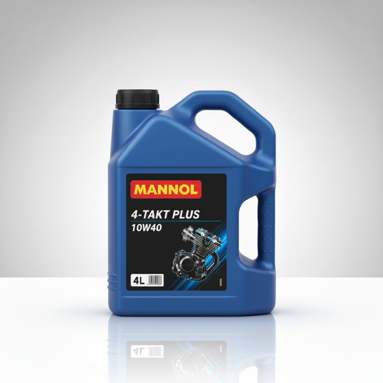 Olej Mannol 4-Takt Plus 10W40 4L - Półsyntetyczny do Motocykli | SGV MOTO