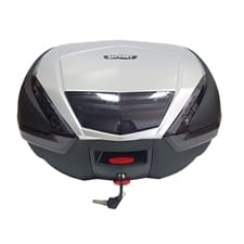 KUFER CENTRALNY HF E68 SILVER 48L ŚWIATŁO STOP LED
