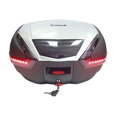 KUFER CENTRALNY HF E68 SILVER 48L ŚWIATŁO STOP LED