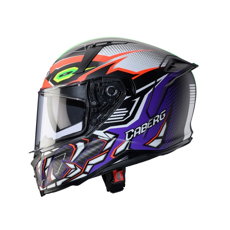 CABERG KASK INTEGRALNY AVALON X GURKHA KOLOR CZARNY MAT/POMARAŃCZOWY/FIOLETOWY ROZMIAR XL