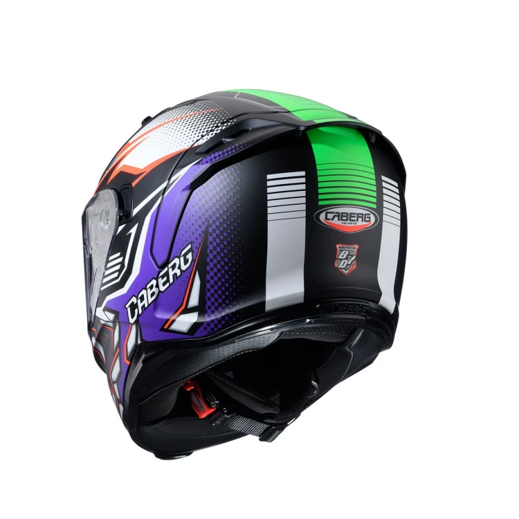 CABERG KASK INTEGRALNY AVALON X GURKHA KOLOR CZARNY MAT/POMARAŃCZOWY/FIOLETOWY ROZMIAR XL