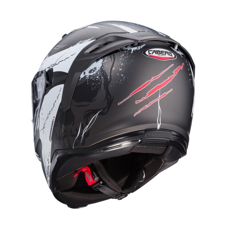 CABERG KASK INTEGRALNY AVALON X PUNK KOLOR SZARY MAT/BIAŁY/CZERWONY ROZMIAR L