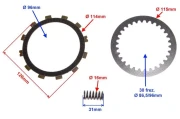Kompletny zestaw sprzęgła do Suzuki GN 125